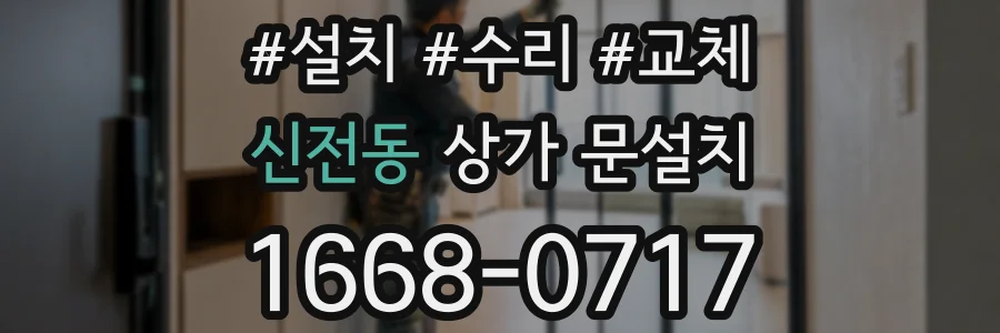 신전동 상가 문설치