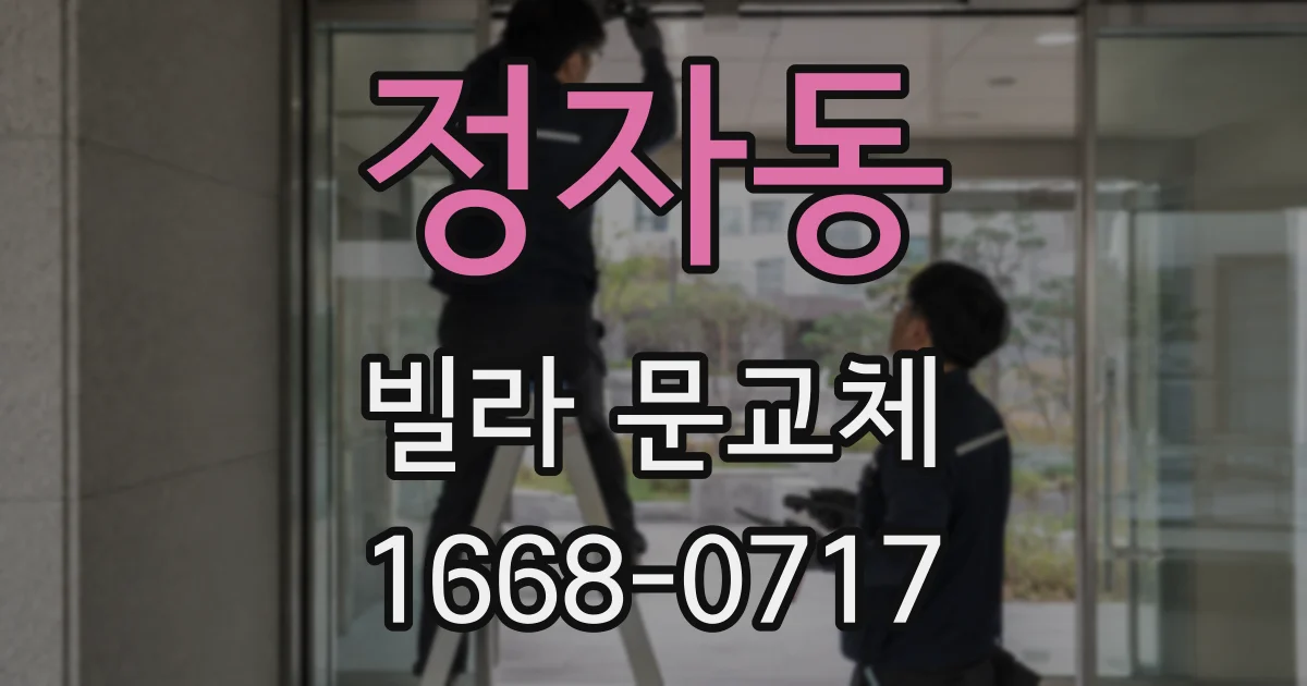 정자동 빌라 문교체
