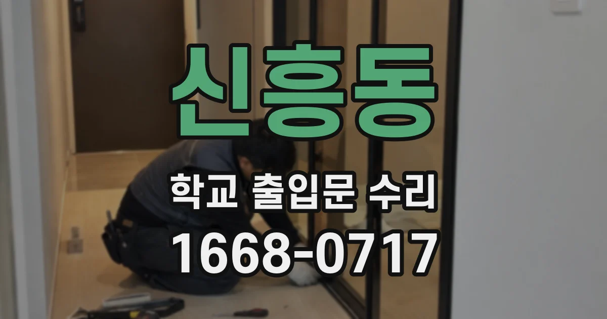 신흥동 학교 출입문 수리