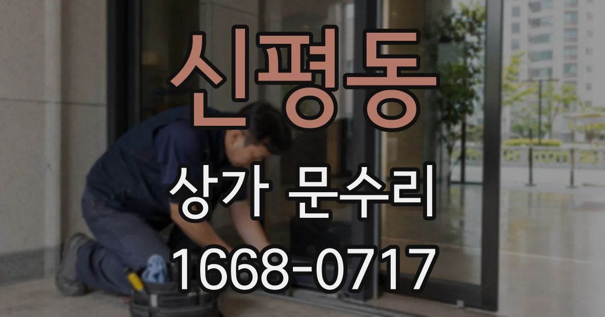 신평동 상가 문수리
