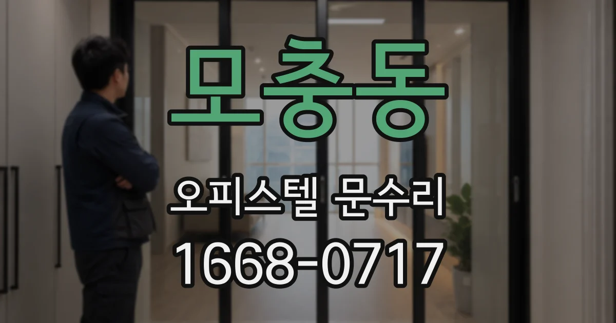 모충동 오피스텔 문수리