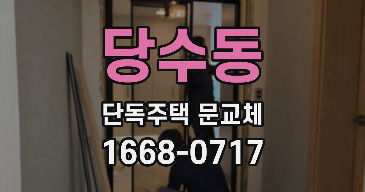 당수동 단독주택 문교체
