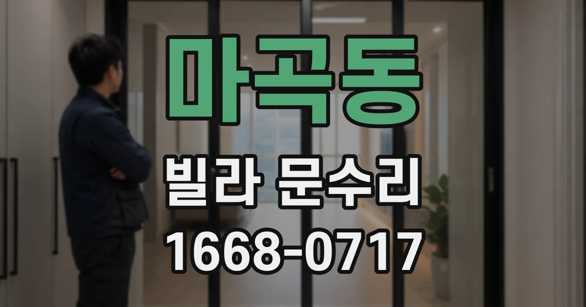 마곡동 빌라 문수리