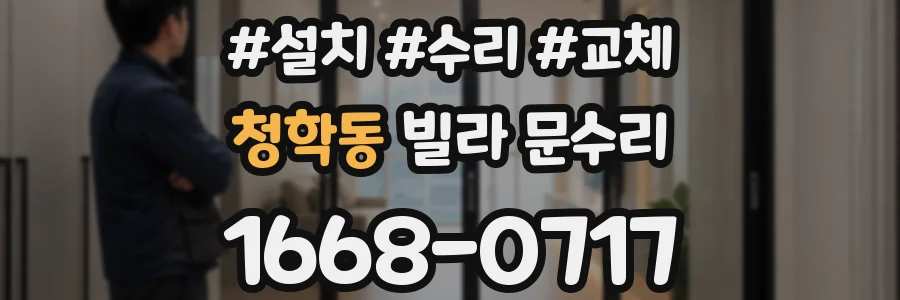 청학동 빌라 문수리