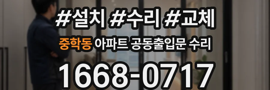 중학동 아파트 공동출입문 수리