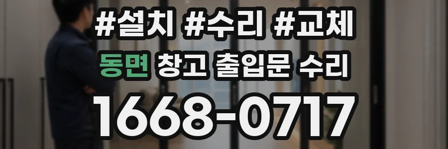 동면 창고 출입문 수리