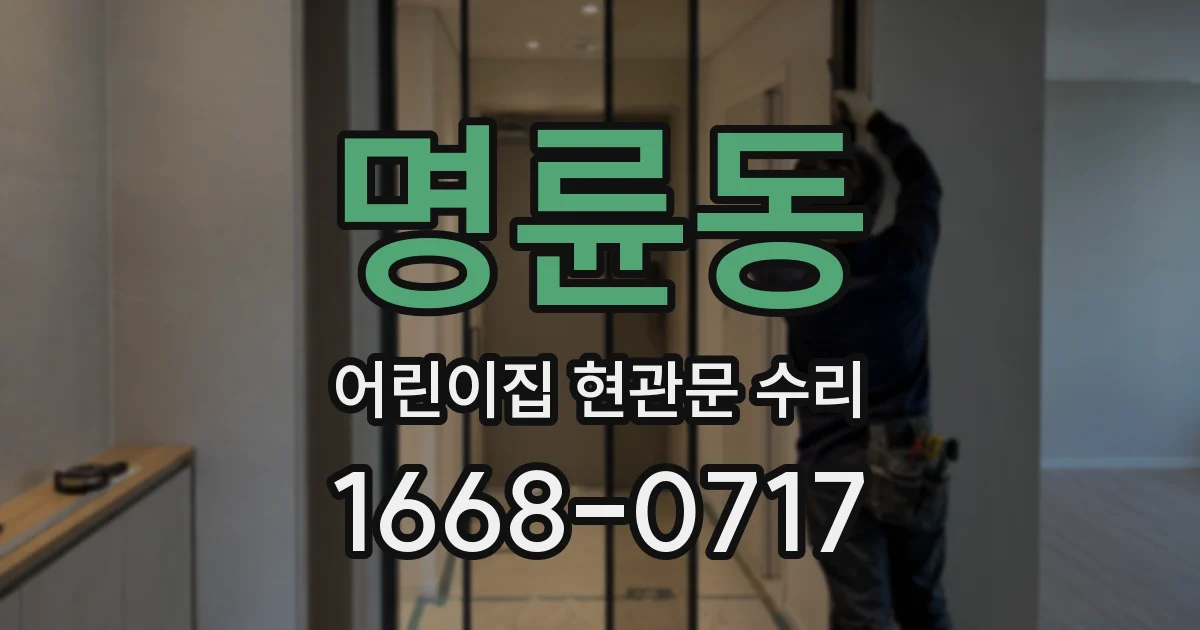 명륜동 어린이집 현관문 수리