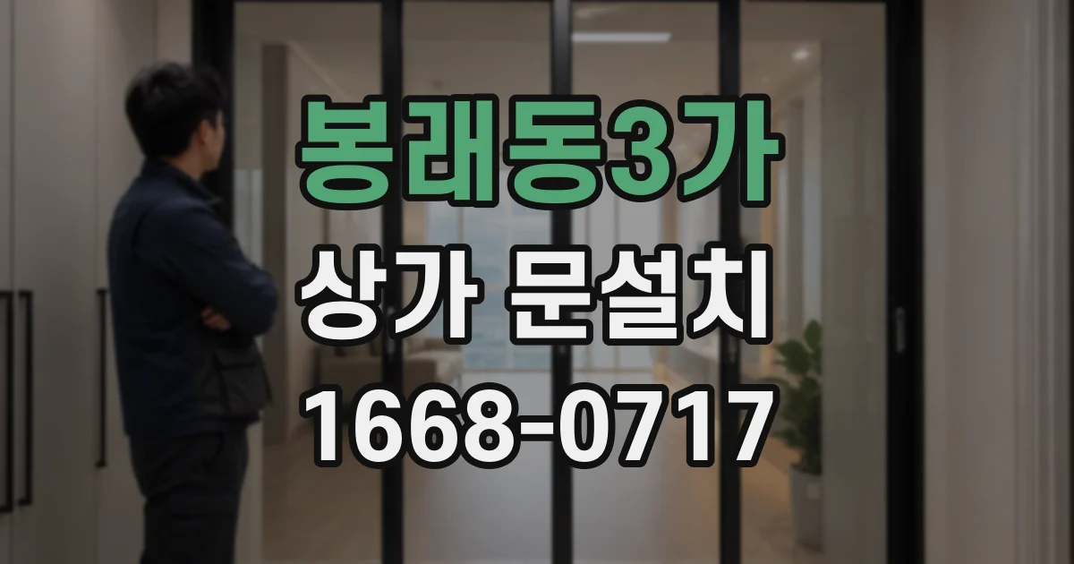 봉래동3가 상가 문설치