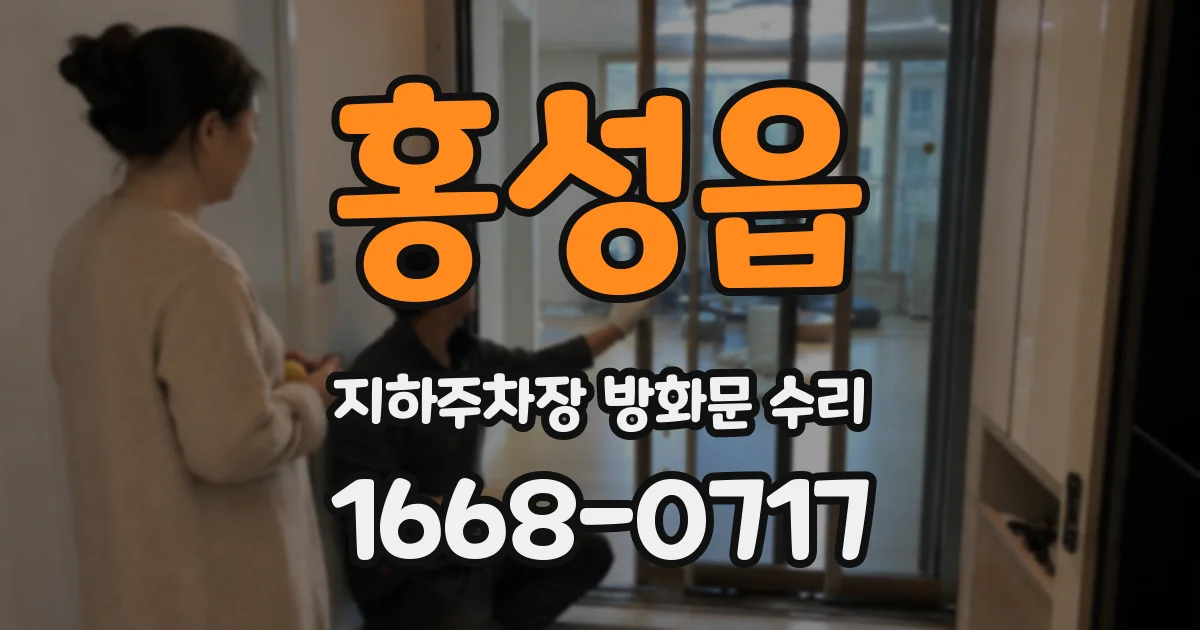 홍성읍 지하주차장 방화문 수리
