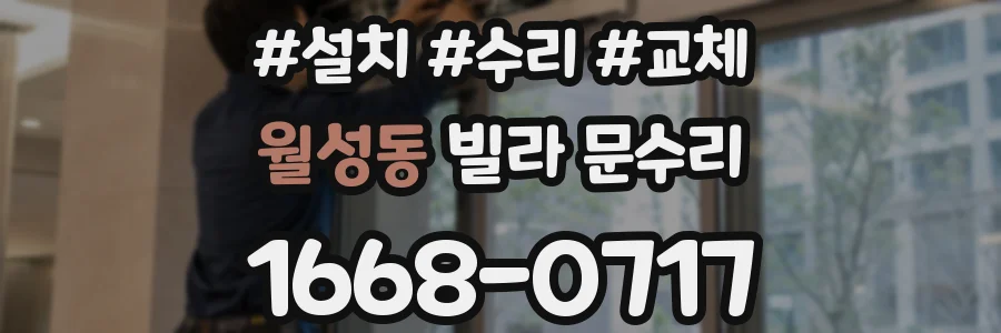 월성동 빌라 문수리