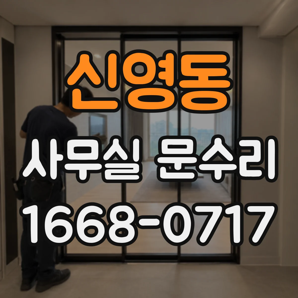 신영동 사무실 문수리