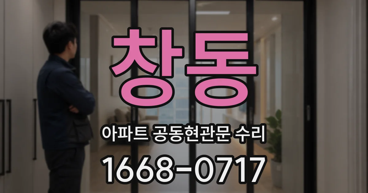 창동 아파트 공동현관문 수리