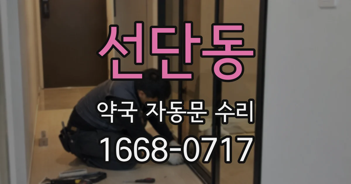 선단동 약국 자동문 수리