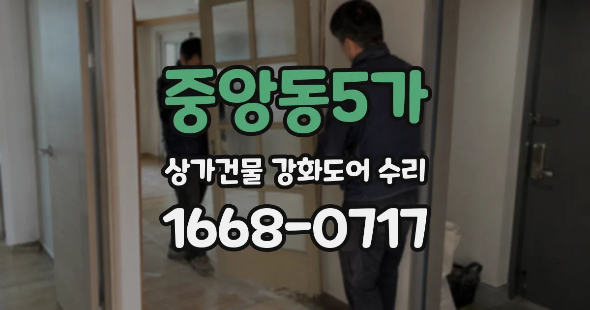 중앙동5가 상가건물 강화도어 수리