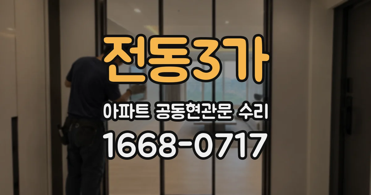 전동3가 아파트 공동현관문 수리