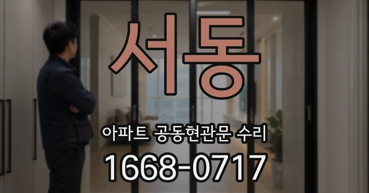 서동 아파트 공동현관문 수리