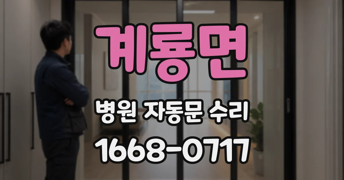 계룡면 병원 자동문 수리