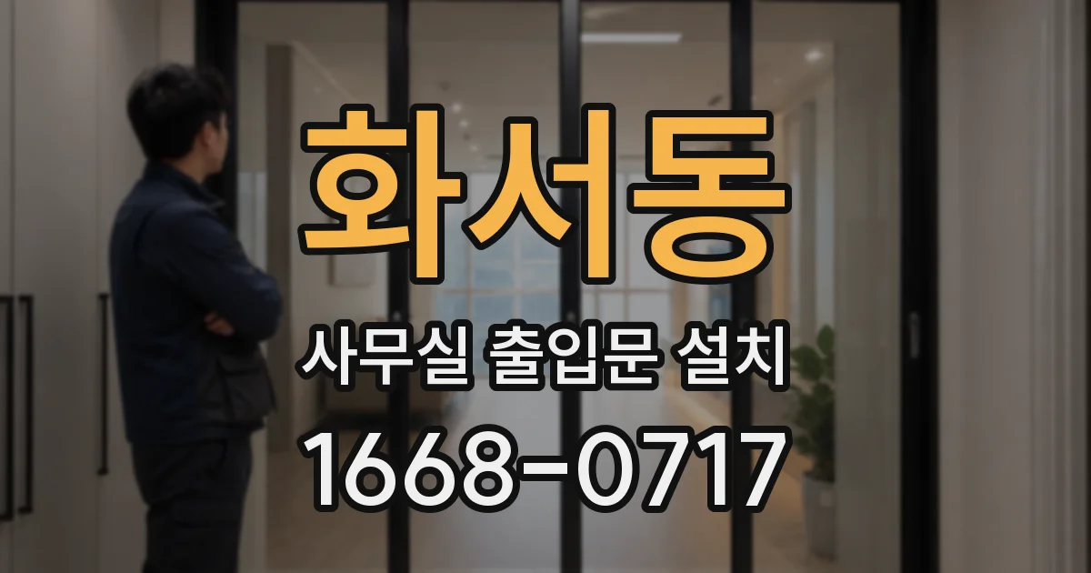 화서동 사무실 출입문 설치