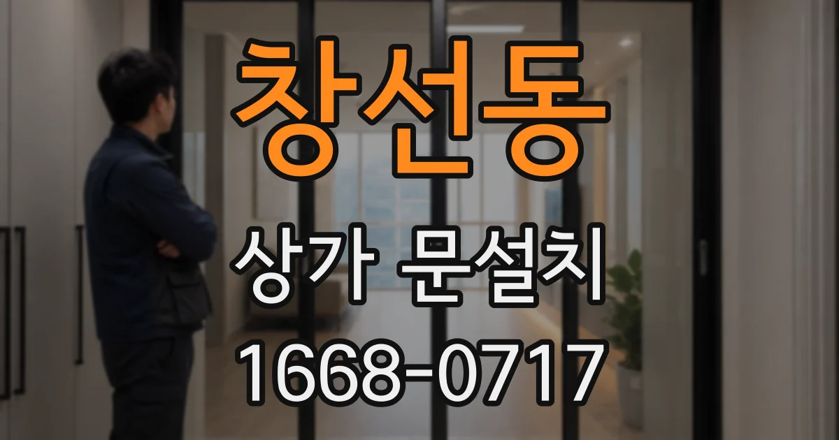 창선동 상가 문설치