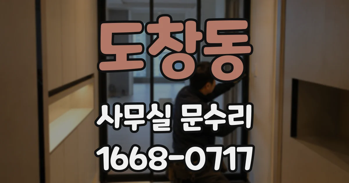 도창동 사무실 문수리