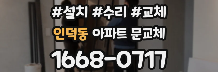 인덕동 아파트 문교체