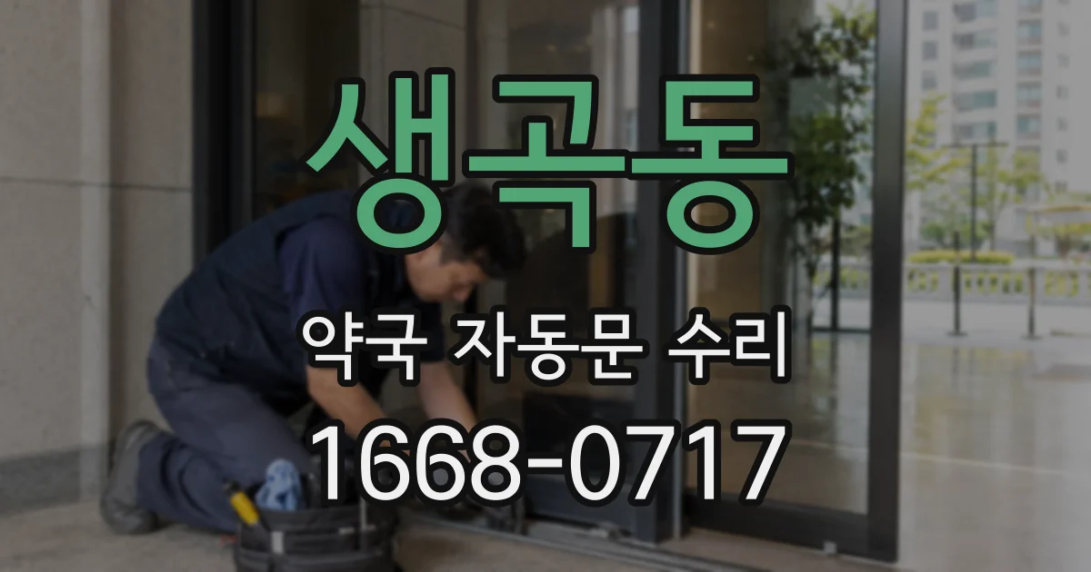 생곡동 약국 자동문 수리