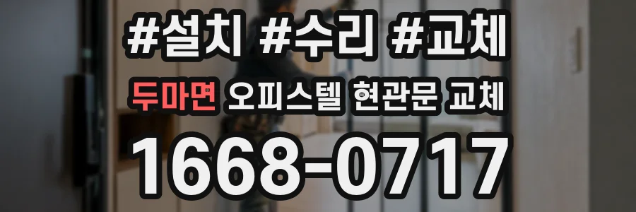 두마면 오피스텔 현관문 교체