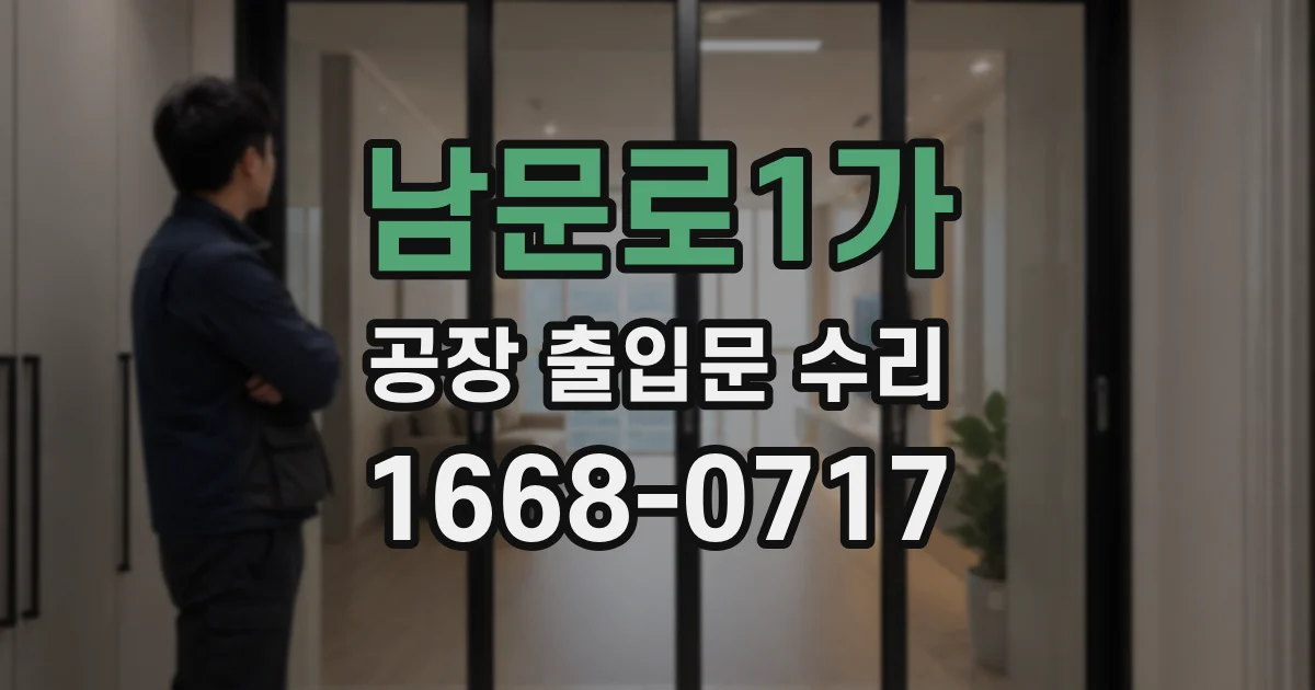 남문로1가 공장 출입문 수리