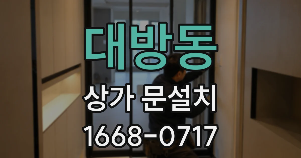 대방동 상가 문설치