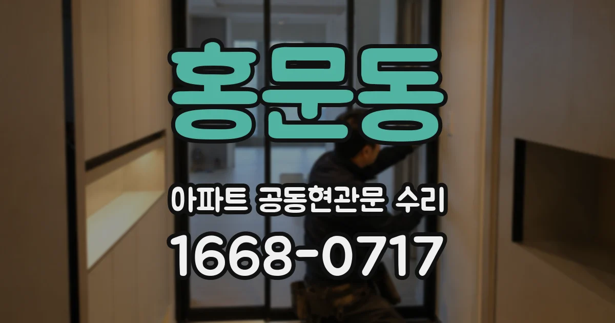 홍문동 아파트 공동현관문 수리