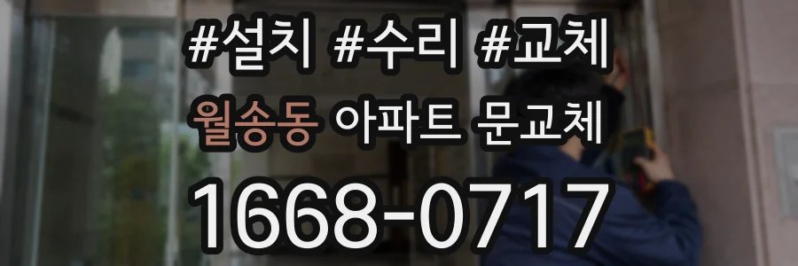 월송동 아파트 문교체