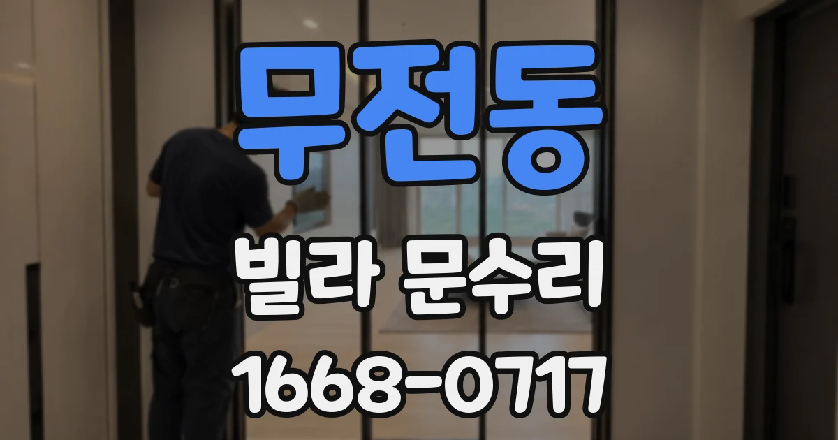 무전동 빌라 문수리