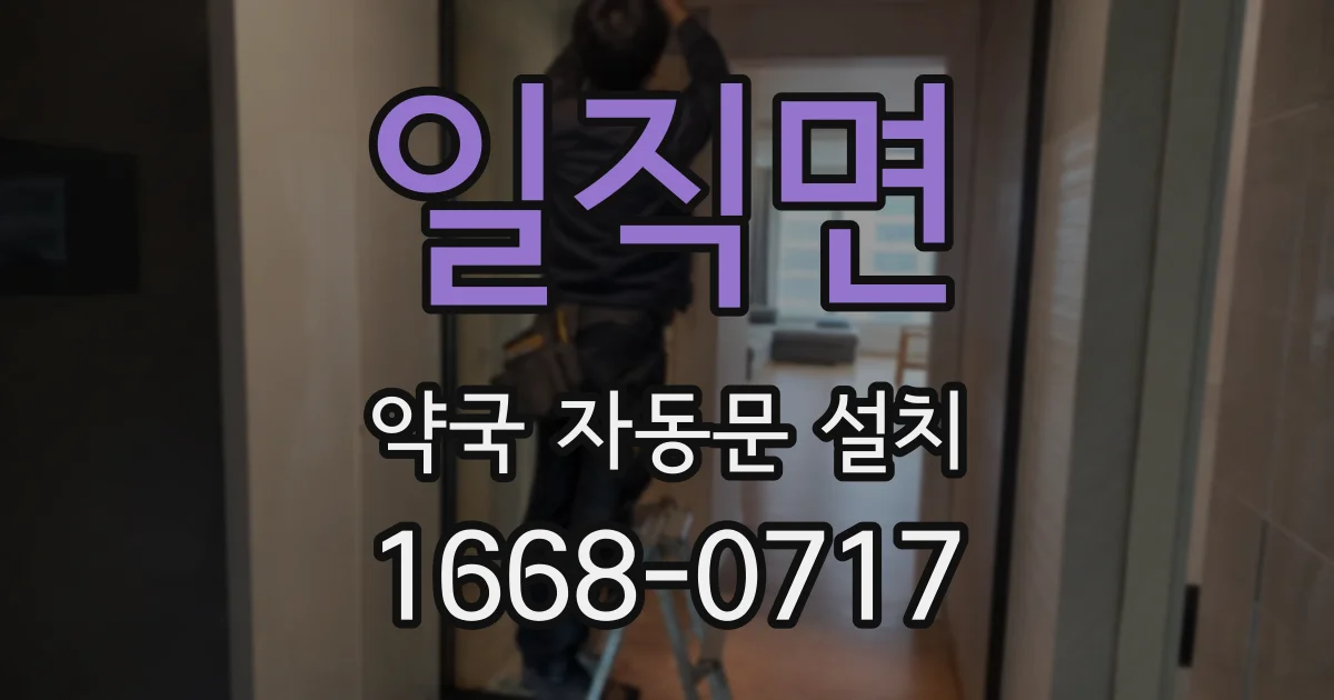 일직면 약국 자동문 설치