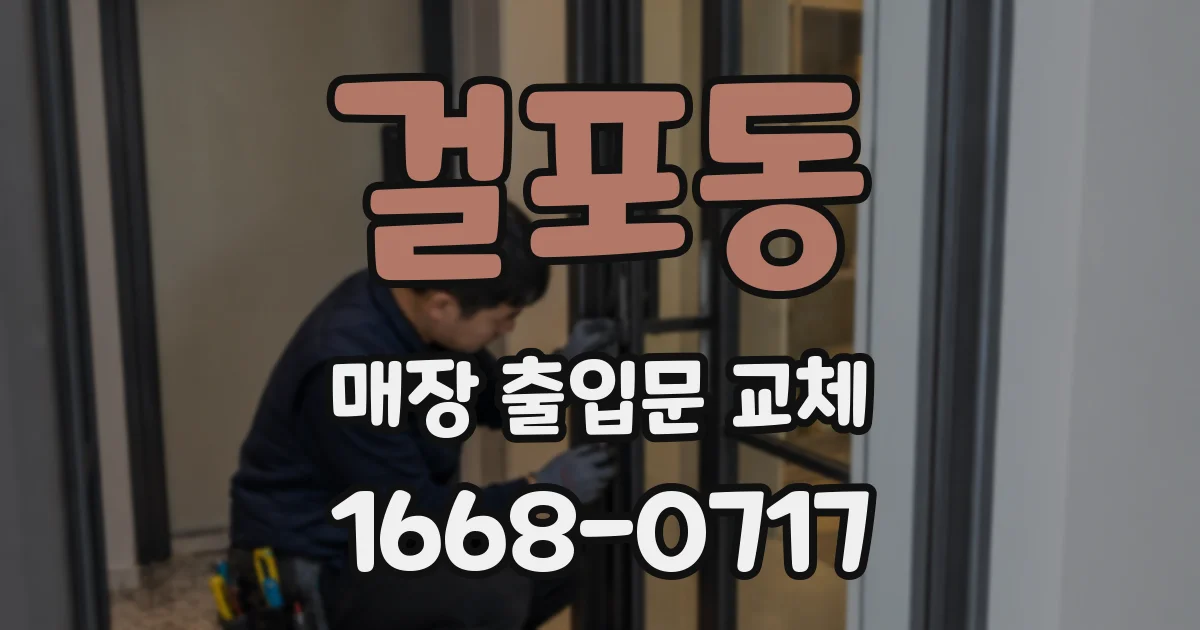 걸포동 매장 출입문 교체