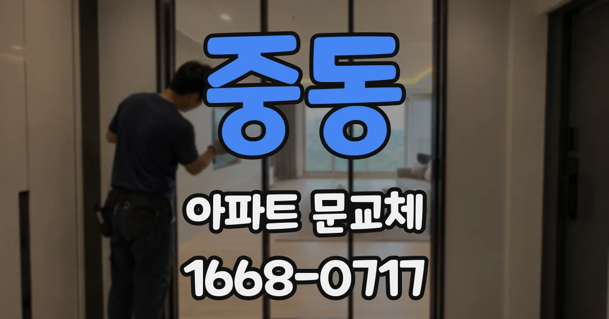 중동 아파트 문교체