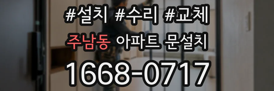 주남동 아파트 문설치