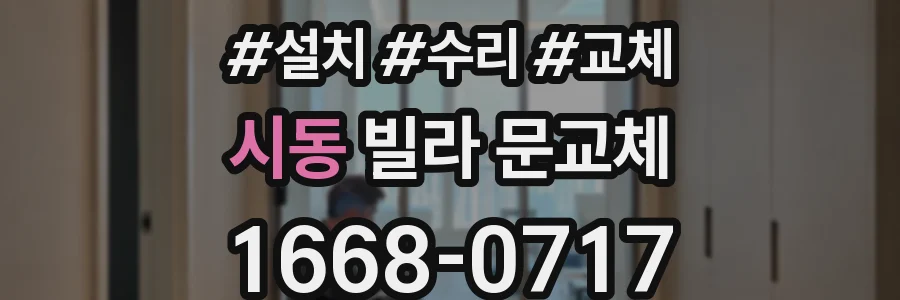 시동 빌라 문교체