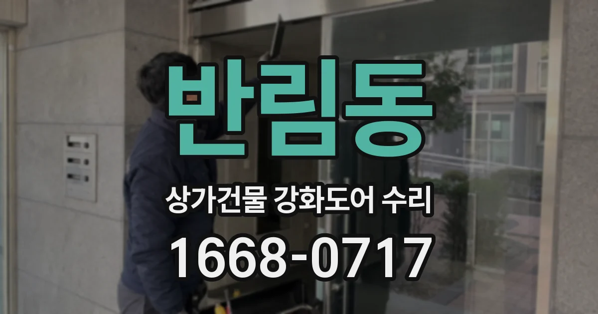 반림동 상가건물 강화도어 수리