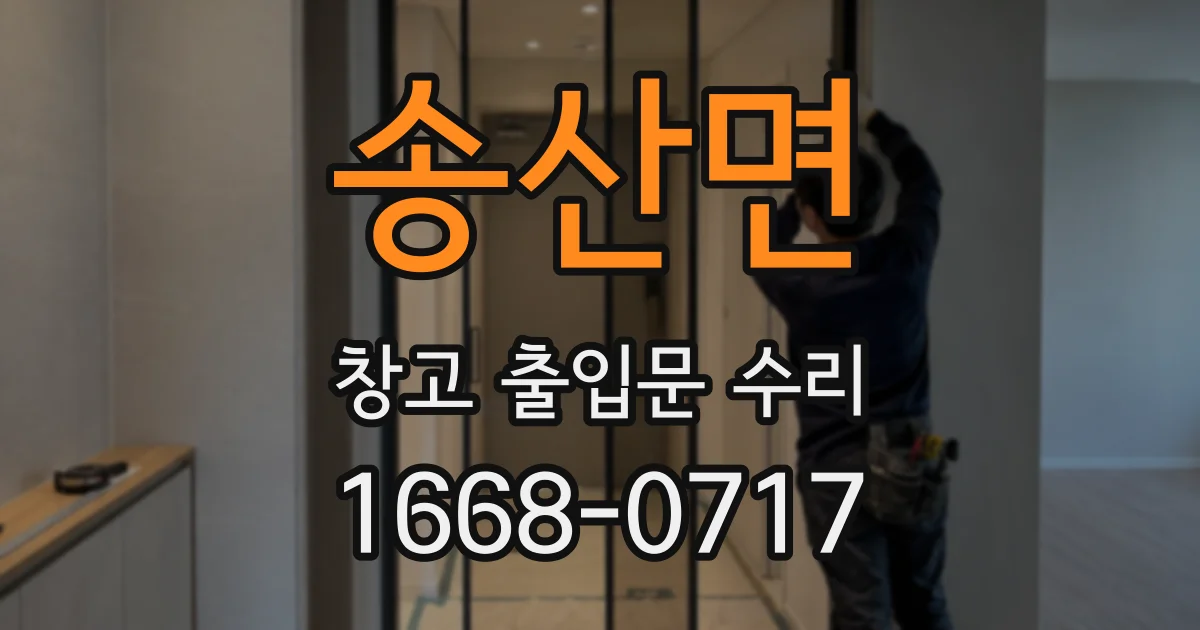 송산면 창고 출입문 수리