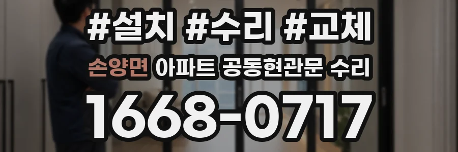 손양면 아파트 공동현관문 수리