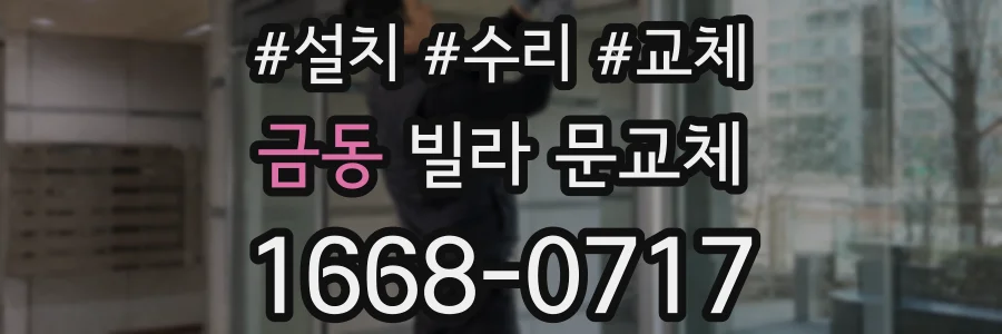 금동 빌라 문교체