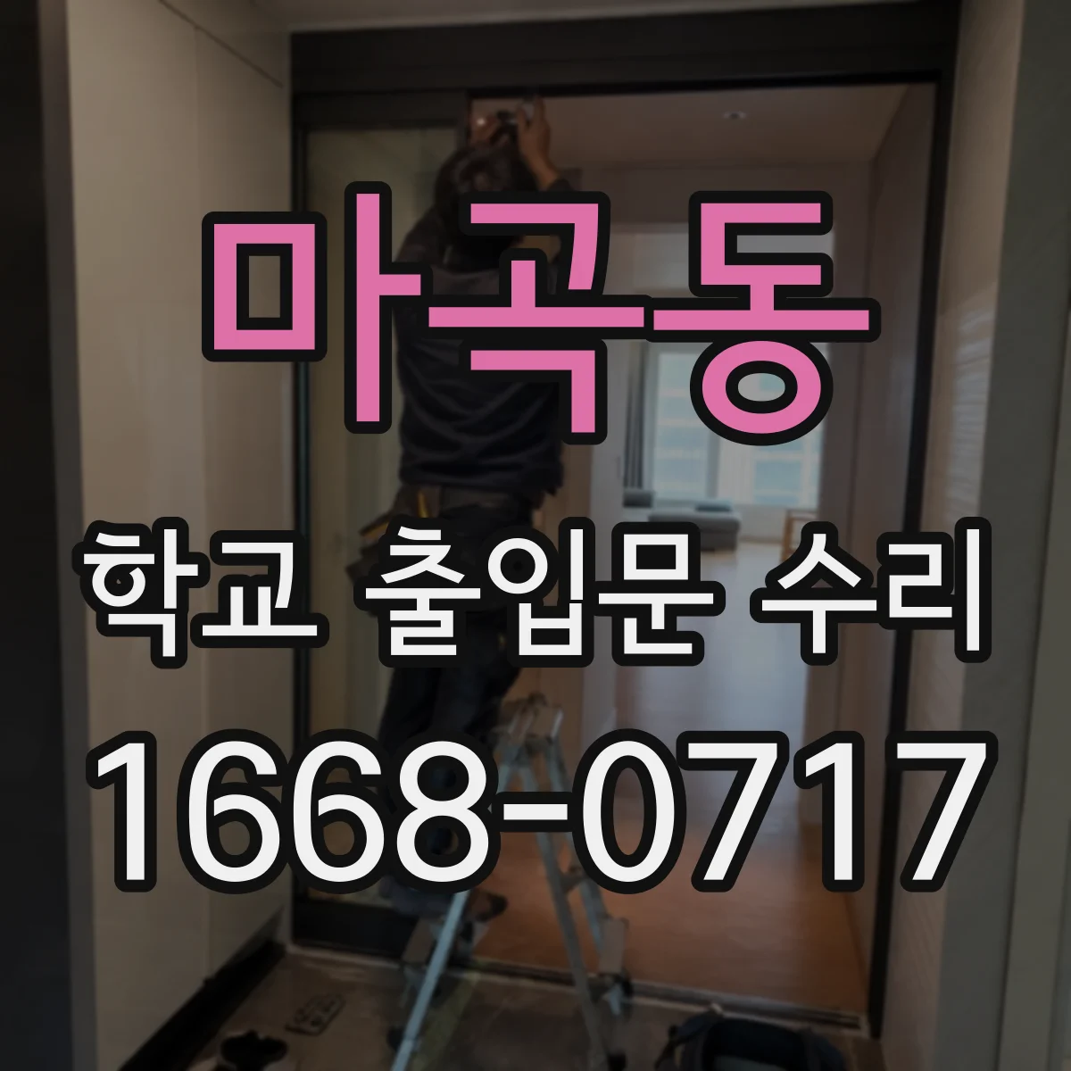 마곡동 학교 출입문 수리