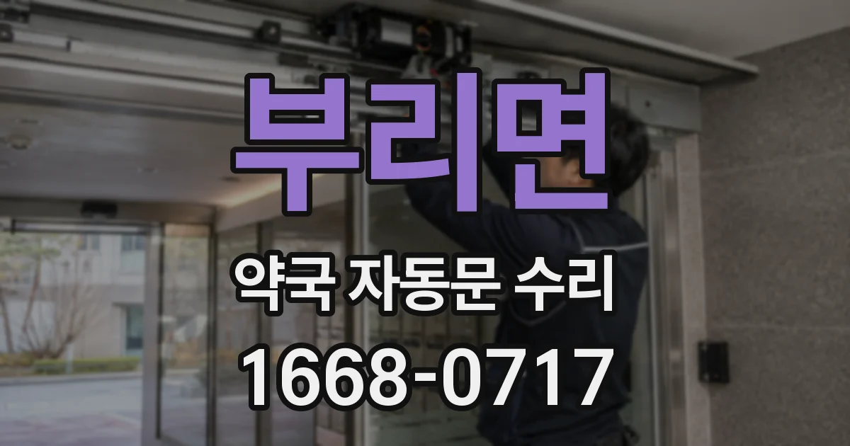 부리면 약국 자동문 수리