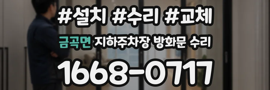 금곡면 지하주차장 방화문 수리