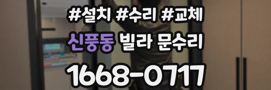 신풍동 빌라 문수리