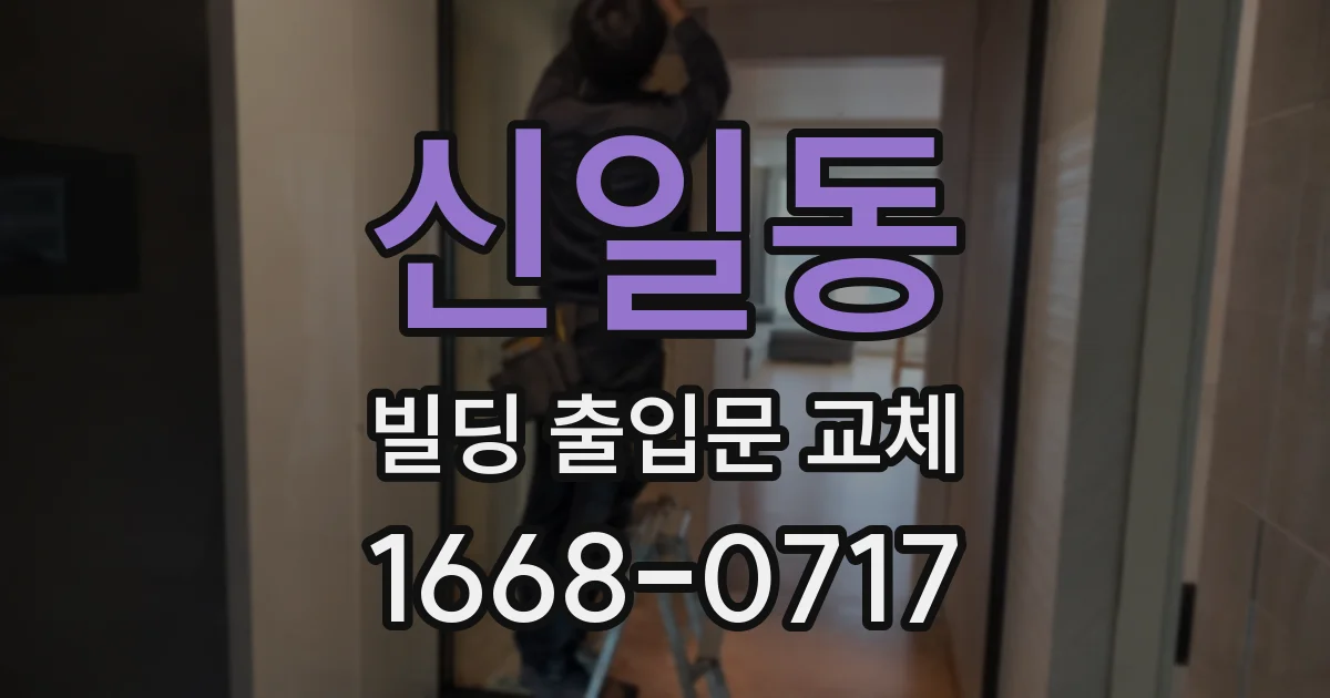 신일동 빌딩 출입문 교체