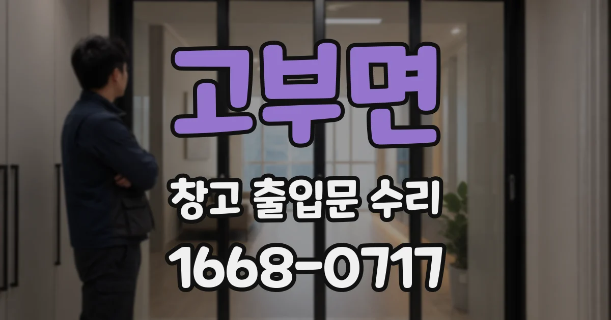 고부면 창고 출입문 수리