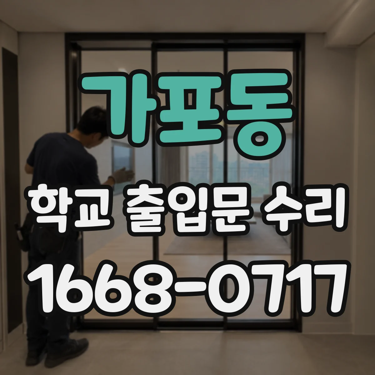 가포동 학교 출입문 수리
