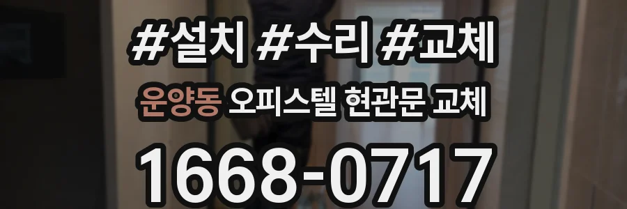 운양동 오피스텔 현관문 교체