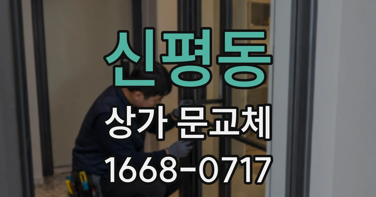 신평동 상가 문교체